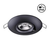 370792 SPOT NT21 530 черный Светильник встраиваемый влагозащищенный IP44 GU10 50W 220V WATER