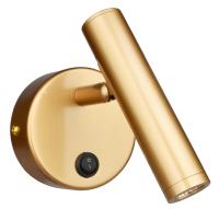 7713-3000K-Gd Светильник светодиодный накладной золотой c выключателем