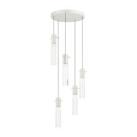 5058/25LB PENDANT ODL24 461 белый/прозрачный/металл/стекло Люстра каскадная LED 5*5W 3000K SCROW