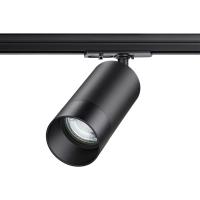 370861 PORT NT22 202 черный Светильник трековый однофазный двухжильный IP20 GU10 9W 220V SLIM