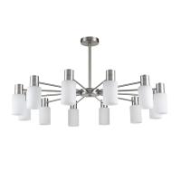 8099/12C COMFI LN25 76 никель/белый металл/стекло Люстра потолочная Е14 12*40W 220V MAVE