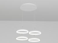 155/4x21W-4000K Люстра светодиодная подвесная белая круглое основание (без пульта) ELVAN