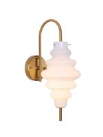 7628/1-E27-GlWh Бра золото, плафон белый ELVAN