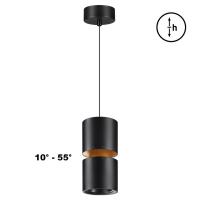 359340 OVER NT24 318 черный Светильник подвесной с механизмом регулировки высоты, провод 2м IP20 LED 10W/3W 3000K 1090Лм 170-265V ARISTO
