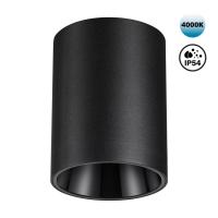 359423 OVER NT24 376 черный Светильник накладной влагозащищённый IP54 LED 15W 170-265V 4000К 1350Лм RECTE