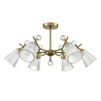 8046/6C CLASSI LN25 77 латунь/прозрачное стекло Люстра потолочная Е14 6*40W 220V AURICA