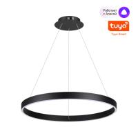 359450 OVER NT24 296 черный Светильник подвесной диммир. со сменой цв.темпер. (пульт ДУ/прилож. Smart Life) IP20 LED 50/12W 85-265V 3000-6000К SOTTO