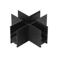 135172 SHINO NT23 116 черный Соединитель для низковольтного шинопровода "X-образный" IP20 FLUM