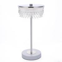 8253/1TL LEDIO LN25 393 серебро/белый/прозрачный, металл/акрил Настольная лампа LED 7W 4000К 220V SATIANA