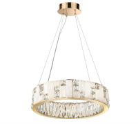 5072/60L HALL ODL24 615 золото/прозрачный/белый/металл/хрусталь/алебастр Люстра LED 60W 3700K CROSSA