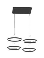 155/4x21W-4000K Люстра светодиодная подвесная черная квадратное основание (с пультом) ELVAN