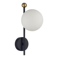 6581/1W MODERNI LN25 108 черный, золотой/белый металл  /стекло Настенный светильник E14 1*40W 220V MELODY