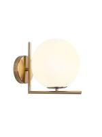 3061/1-E27-BaMl Бра латунь, плафон молочный ELVAN