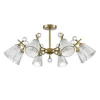8046/8C CLASSI LN25 77 латунь/прозрачное стекло Люстра потолочная Е14 8*40W 220V AURICA