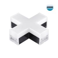 359114 OVER NT23 060 черный Светильник-соединитель "Х"- образный IP20 LED 12W 4000K 100-265V 1080Лм BITS