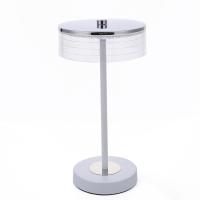 8252/1TL LEDIO LN25 393 серебро/белый/прозрачный, металл/акрил Настольная лампа LED 7W 400К 220V SATIANA