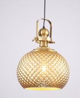 7598-1хE27-Gl Подвес золото, плафон золото