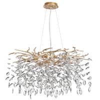 4969/10 HALL ODL24 633 античн.бронза/алюмин./хрусталь Люстра G9 10*40W DELICA