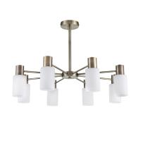 8100/8C COMFI LN25 74 бронза/белый металл/стекло Люстра потолочная Е14 8*40W 220V MAVE