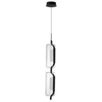 5003/20L L-VISION ODL23 465 черный матовый/прозрачный/стекло Подвес LED 20W 3000K KAVIA