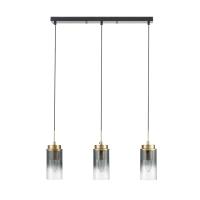 8101/3A COMFI LN25 325 черный/бронза металл/стекло Подвес Е14 3*40W 220V ISHA