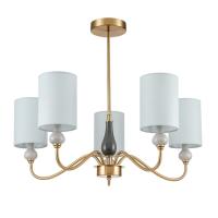 6590/5 CLASSI LN25 57 латунь/мятный зеленый, металл, керамика/текстиль Люстра подвесная E14 5*40W 220V ANRI