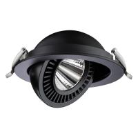 358818 SPOT NT21 466 черный Светильник встраиваемый светодиодный IP20 LED 18W 1600Лм 4000K 220V GESSO