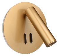 6326-3W/6W-3000K-Gd Светильник светодиодный накладной золотой с выключателем спот