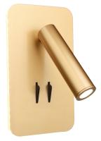 6327-3W/6W-3000K-GD Светильник светодиодный накладной золотой с выключателем