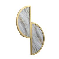 5448/2W L-VISION ODL25 Настенный светильник бронзовый/металл/акрил/искусств/бежев-серый мрамор IP20 LED  2*G9 40W 220V TOSCANA