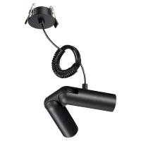 359386 KONST NT24 041 черный База встраиваемая для ввода питания с гибким угловым соединителем «L» и проводом-подвесом (длина провода – 2м) IP20 48V GLAT