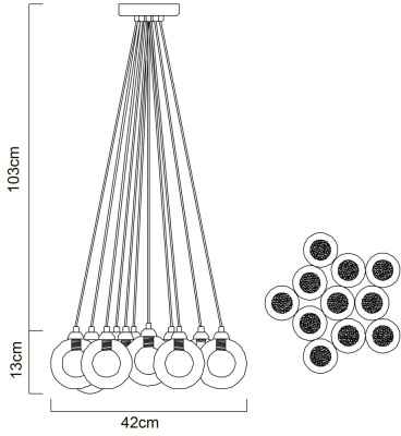 Подвесная люстра Arte Lamp PALLONE
