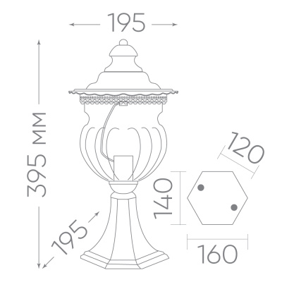 Светильник садово-парковый FERON PL594