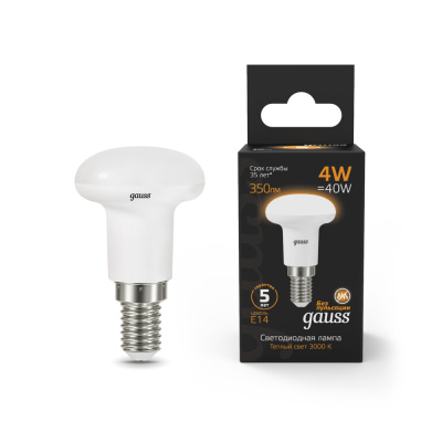 Светодиодная лампа Gauss Рефлекторная 4W 350Lm 3000K E14 106001104
