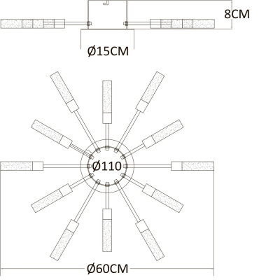 Потолочная люстра Arte Lamp MAPLE