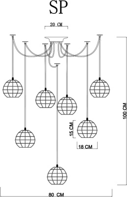 Подвесная люстра Arte Lamp SPIDER