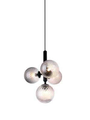 375-4-G9-BkCl Люстра подвесная черная ELVAN