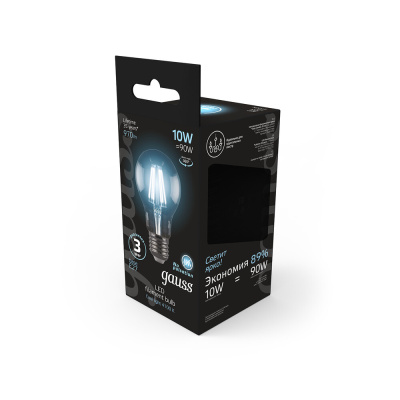 Светодиодная филаментная лампа Gauss A60 10W 970Lm 4100K E27 102802210