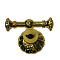 98806-2G Крючок для халата двойной золото ELVAN от интернет магазина Elvan.ru