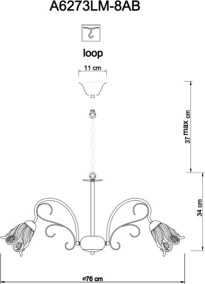 Люстра Arte Lamp FIORITA