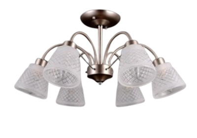 38460/6-E14-Si+Wh Люстра потолочная ELVAN