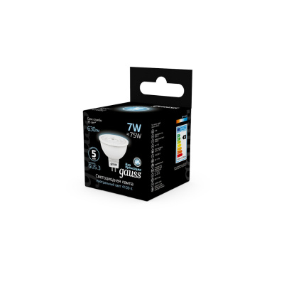 Светодиодная лампа Gauss Софит 7W 630Lm 4100K GU5.3 101505207