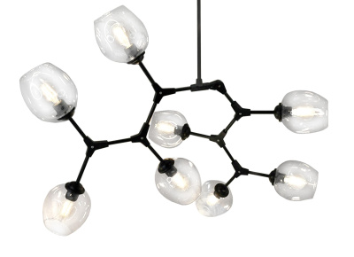 113/8-Bk Люстра подвесная черная E27x8 ELVAN