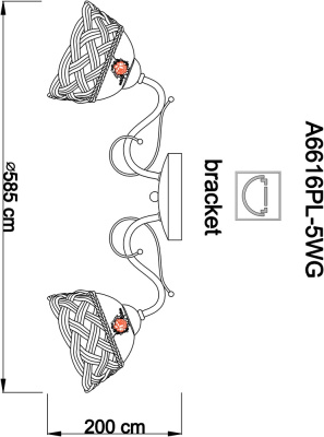 Потолочная люстра Arte Lamp WICKER