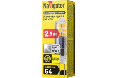 Светодиодная лампа Navigator 2,5W 190Lm 4000K G4 80246