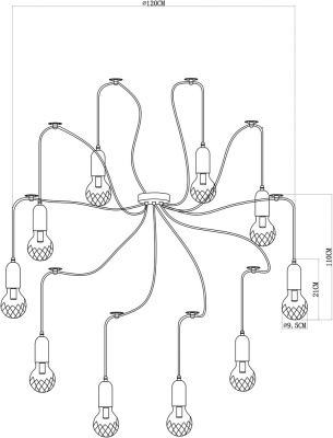 Подвесная люстра Arte Lamp SALUTE