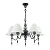 4896/5 MODERN ODL_EX23 161 черный матов./серый/молочный металл/керамика/ткань Люстра E14 5*40W SOCHI