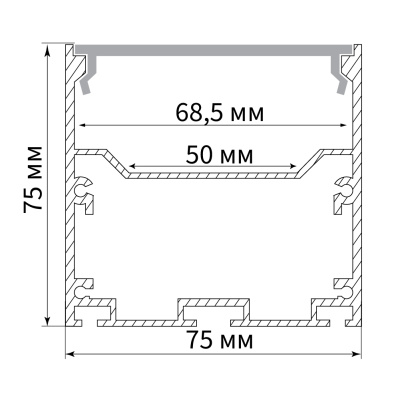 Профиль накладной для светодиодной ленты FERON CAB265