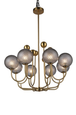 7660-8хG9-GlCl Люстра подвесная золотая ELVAN