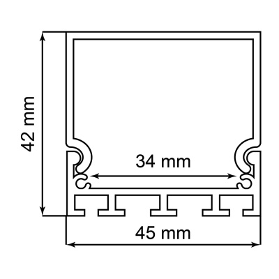 Профиль накладной для светодиодной ленты FERON CAB268